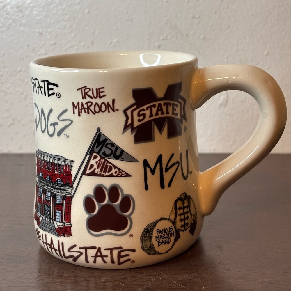 MSU Bulldogs Mug with Maroon Accents